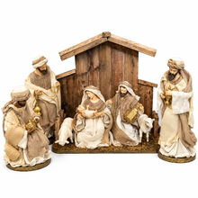 Large Christmas Nativity Set with Stable – 8.25" Holy Family, 12" Three Wise Men & 15.5" Stable | Religious Christmas Manger Scene & Church Decoration