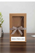 5PCS New Large Kraft Paper Box, Biscuit Candy Cake Gift Box, PVC Transparent Window Birthday Gift Christmas Gift, Wedding Party Supplies, Cheapest Items Available, Packaging Box, Wedding, Gift Box, Wedding Stuff size 22x14x4.5cm WITH RIBBONS INCLUDED