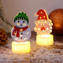 Santa LED Tea Candles Light Battery Power CHristmas Table decrations christmas Tree Santas Workshop Direct