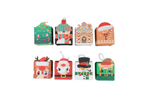 Small Christmas cookie boxes with rope handle x 12 pcs Santas Workshop Direct