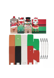 Small Christmas cookie boxes with rope handle x 12 pcs Santas Workshop Direct