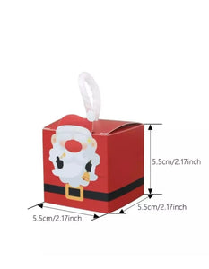 Small Christmas cookie boxes with rope handle x 12 pcs Santas Workshop Direct