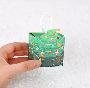 Small Christmas cookie boxes with rope handle x 12 pcs Santas Workshop Direct