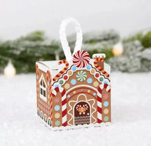 Small Christmas cookie boxes with rope handle x 12 pcs Santas Workshop Direct