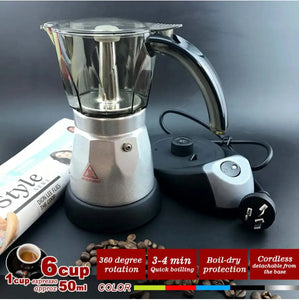 Smoky brown Electric Coffee percolators 6 cups Santas Workshop Direct