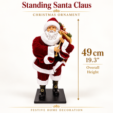49cm Standing Santa Claus Christmas Ornament – Luxury Holiday Decoration Figure for Home Décor
