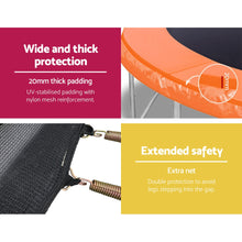 Everfit 8FT Trampoline for Kids w/ Ladder Enclosure Safety Net Rebounder Orange - Santas Workshop Direct 