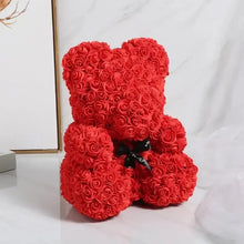 Teddy Rose Soap Flowers Valentines Day / Mothers Day 40 cm with light Santas Workshop Direct