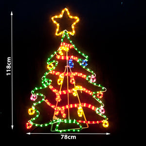 Samland Christmas Tree Motif Rope Light Large 118cm Height - Santas Workshop Direct 