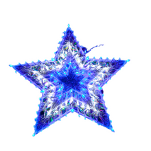 Samland 120 Led Blue/White Star Christmas Light - Santas Workshop Direct 