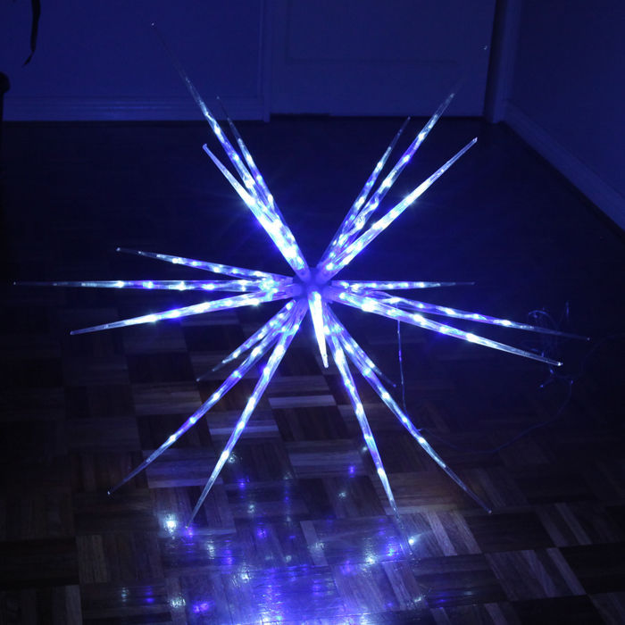 Samland 160 LED Blast Ice Star Ball Christmas Light Decoration in Blue & White - Santas Workshop Direct 