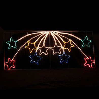 Samland Led Animated 10 Stars Motif Rope Light for Christmas 2.2m - Santas Workshop Direct 