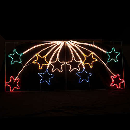 Samland Led Animated 10 Stars Motif Rope Light for Christmas 2.2m - Santas Workshop Direct 
