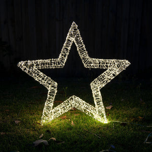 Samland 3D Frame Led Star Warm White for Christmas Decoration - 3Dstar_S - Santas Workshop Direct 