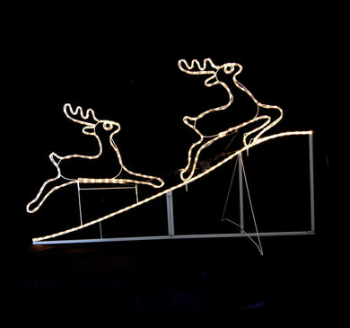 Samland Animated Running up Reindeer Rope Light for Christmas Decoration - Santas Workshop Direct 