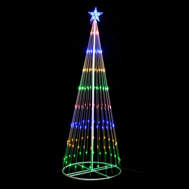Samland Circling Led Light Christmas Tree With Star [Height: 163cm] - Santas Workshop Direct 