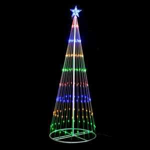 Samland Circling Led Light Christmas Tree With Star [Height: 163cm] - Santas Workshop Direct 