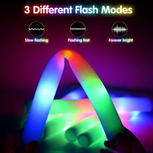 16PCS Foam Glow Sticks, Foam Light Up Sticks with 3 Modes Colorful Flashing, Glow Stick Bulk Party Pack, Glow in Dark Party Supplies, LED Foam Sticks Bulk for Wedding, Raves, Concert, Halloween - Santas Workshop Direct 