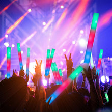 16PCS Foam Glow Sticks, Foam Light Up Sticks with 3 Modes Colorful Flashing, Glow Stick Bulk Party Pack, Glow in Dark Party Supplies, LED Foam Sticks Bulk for Wedding, Raves, Concert, Halloween - Santas Workshop Direct 