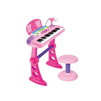 Children's Electronic Keyboard with Stand (Pink) Musical Instrument Toy - Santas Workshop Direct 