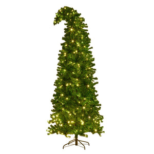 Christabelle Bad Santa 2.3m Curved Multicolour Pre-Lit Christmas Tree with 1240 Tips - Santas Workshop Direct 