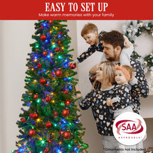 Christabelle Bad Santa 2.3m Curved Multicolour Pre-Lit Christmas Tree with 1240 Tips - Santas Workshop Direct 