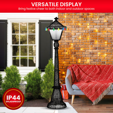 Christabelle Christmas Lamp Post Display 183cm With Lights - Santas Workshop Direct 