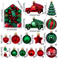 Automobile Model 72-Piece Christmas Bauble Set - Hand-Painted House and Round Ornaments - Santas Workshop Direct 
