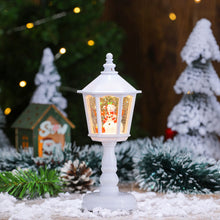 Festive LED Christmas Snow Globe Lantern - Glittering Tabletop Decoration with Santa/Snowman Scene, Dual Power(Bronze) - Santas Workshop Direct 