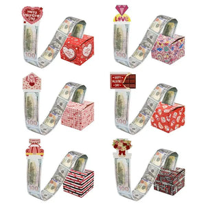 Valentines  days celebration pop up pull out money 3D card Santas Workshop Direct