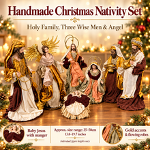 Christmas Religious Handmade Nativity Set with Manger - 35-50cm