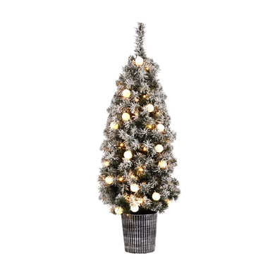 Christmas Tree 1.2M Potted Snowy Xmas Tree - Santas Workshop Direct 