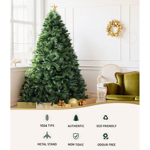 Jingle Jollys Christmas Tree 1.8M Xmas Tree Decorations Pine Needles 1024 Tips - Santas Workshop Direct 