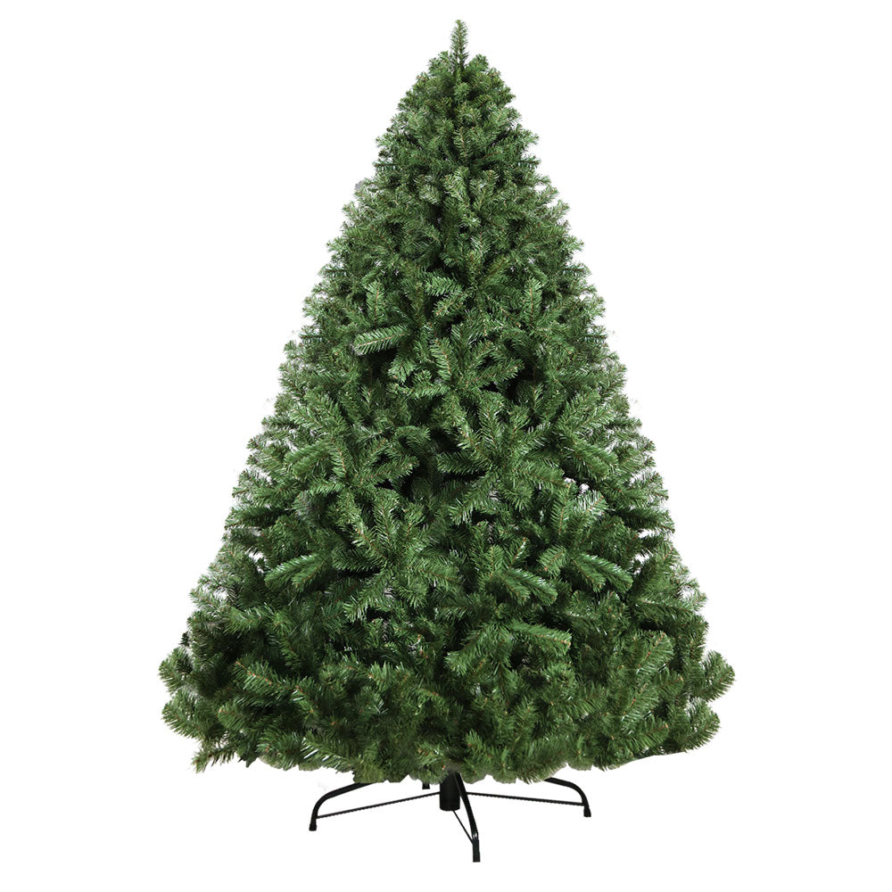 Christmas Tree 2.4M Xmas Tree Decorations Green 1500 Tips - Santas Workshop Direct 