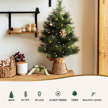 Christmas Tree 60CM Mini Tabletop 8 Light Modes Timer Xmas Tree - Santas Workshop Direct 