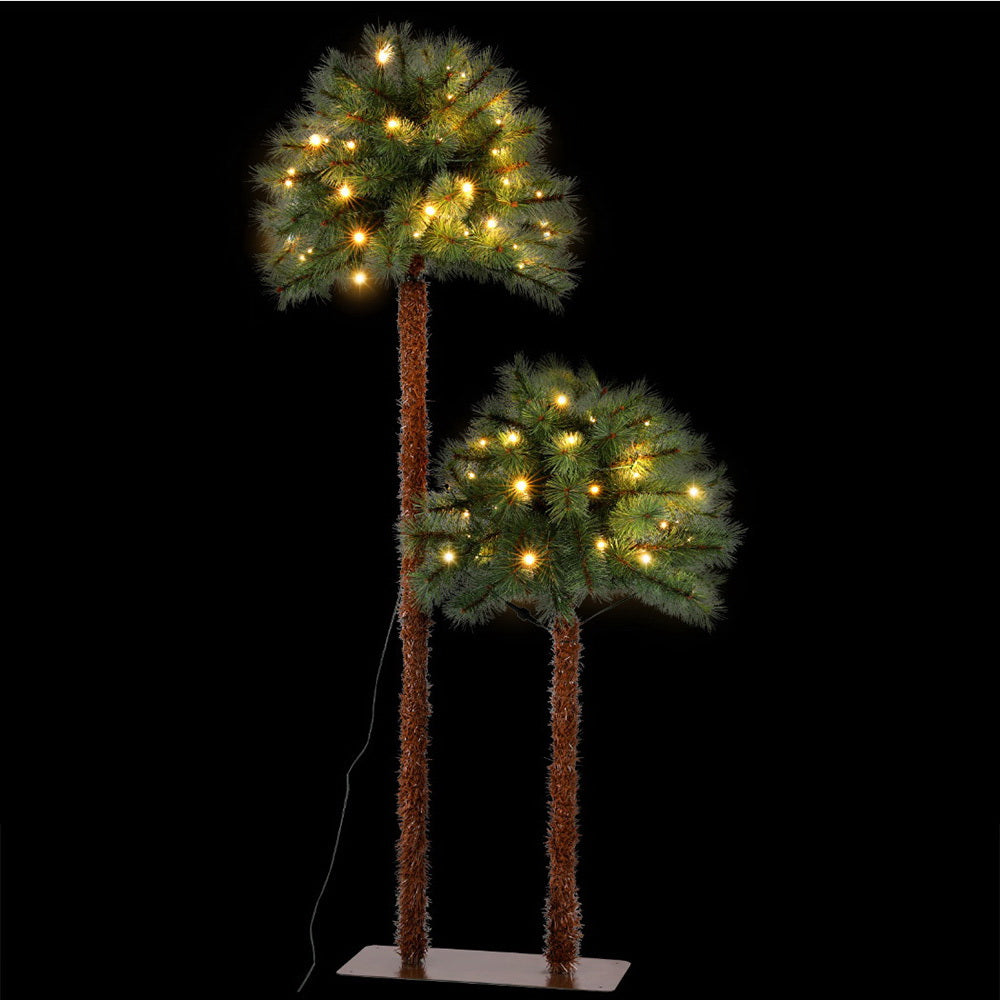 Christmas Tree 1.5+1m LED Xmas Palm Tree Party Decorations 2 in 1 - Santas Workshop Direct 