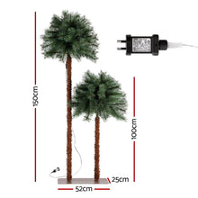 Christmas Tree 1.5+1m LED Xmas Palm Tree Party Decorations 2 in 1 - Santas Workshop Direct 