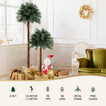 Christmas Tree 1.5+1m LED Xmas Palm Tree Party Decorations 2 in 1 - Santas Workshop Direct 