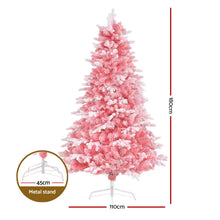 Christmas Tree 1.8m Pink Xmas Tree Snowy Party Decor 810 Tips - Santas Workshop Direct 