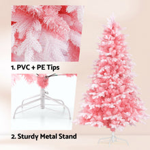 Christmas Tree 1.8m Pink Xmas Tree Snowy Party Decor 810 Tips - Santas Workshop Direct 