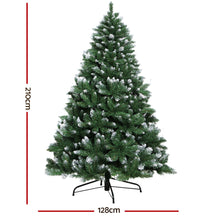 Christmas Tree 2.1m Snowy Xmas Tree Decoration 905 Tips - Santas Workshop Direct 