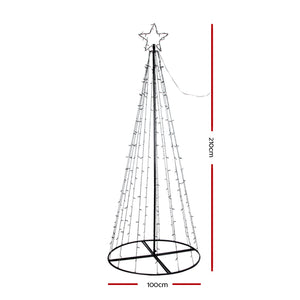 2.1M Christmas Tree 264 LED Solar Jingle Jollys - Santas Workshop Direct 