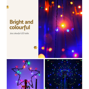 2.1M Christmas Tree 264 LED Solar Jingle Jollys - Santas Workshop Direct 