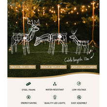 3 PCS Christmas Lights Reindeers 250 LED Decorations Jingle Jollys - Santas Workshop Direct 