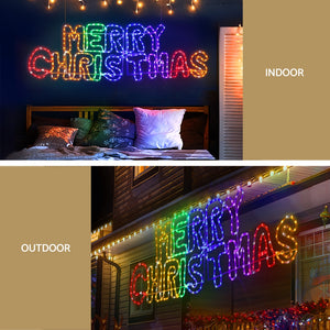 1.6M Christmas Lights Motif 360 LED Rope Light Outdoor Decoration Jingle Jollys - Santas Workshop Direct 