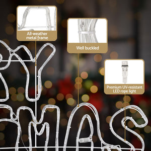 1.6M Christmas Lights Motif 360 LED Rope Light Outdoor Decoration Jingle Jollys - Santas Workshop Direct 