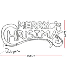 0.96M Christmas Lights Merry Christmas 288 LED Decorations Jingle Jollys - Santas Workshop Direct 