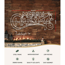 0.96M Christmas Lights Merry Christmas 288 LED Decorations Jingle Jollys - Santas Workshop Direct 
