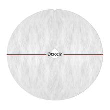 Christmas Tree Skirt 120cm Plush Xmas Fluffy Ornaments Decor White - Santas Workshop Direct 