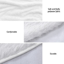 Christmas Tree Skirt 120cm Plush Xmas Fluffy Ornaments Decor White - Santas Workshop Direct 